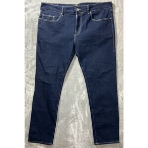 True Religion Jeans Mens 40 Geno Relaxed Slim Dark Wash Preppy Western Casual